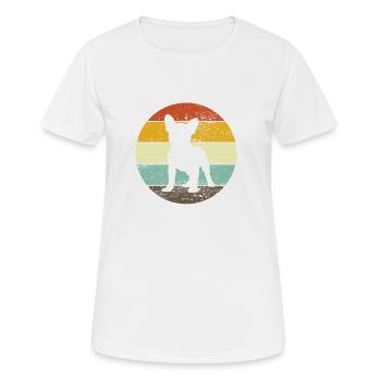 Bulldog Frenchie Dog Dog Lover Retro - T-shirt respirant Femme - blanc - Devant - AI Model Female 172 dark (172cm)