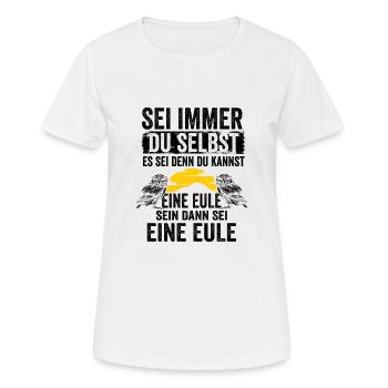 Eule Vogel Nachteule Nachtvogel Geschenk - Frauen T-Shirt atmungsaktiv - Weiß - Vorne - AI Model Female 172 dark (172cm)