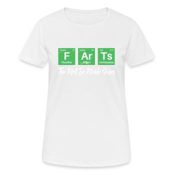 Farts The Not So Noble Gases Funny Chemistry - T-shirt respirant Femme - blanc - Devant - AI Model Female 172 dark (172cm)