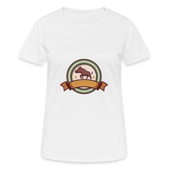 Logo of Hunting Competition. - Women's Breathable T-Shirt - white - Front - AI Model Female 172 dark (172cm)