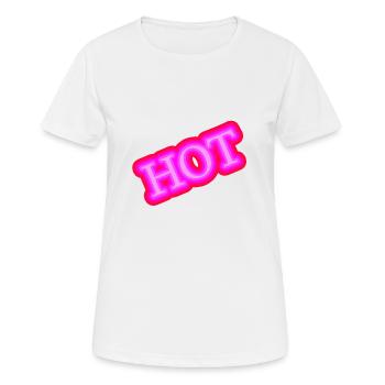 Hot pink - Women's Breathable T-Shirt - white - Front - AI Model Female 172 dark (172cm)