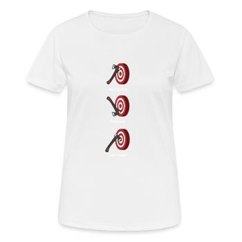 Cadeau pour lanceur de hache hache de lancer de hache - T-shirt respirant Femme - blanc - Devant - AI Model Female 172 dark (172cm)