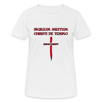 Crusader Knights Templars Templars - Women's Breathable T-Shirt - white - Front - AI Model Female 172 dark (172cm)
