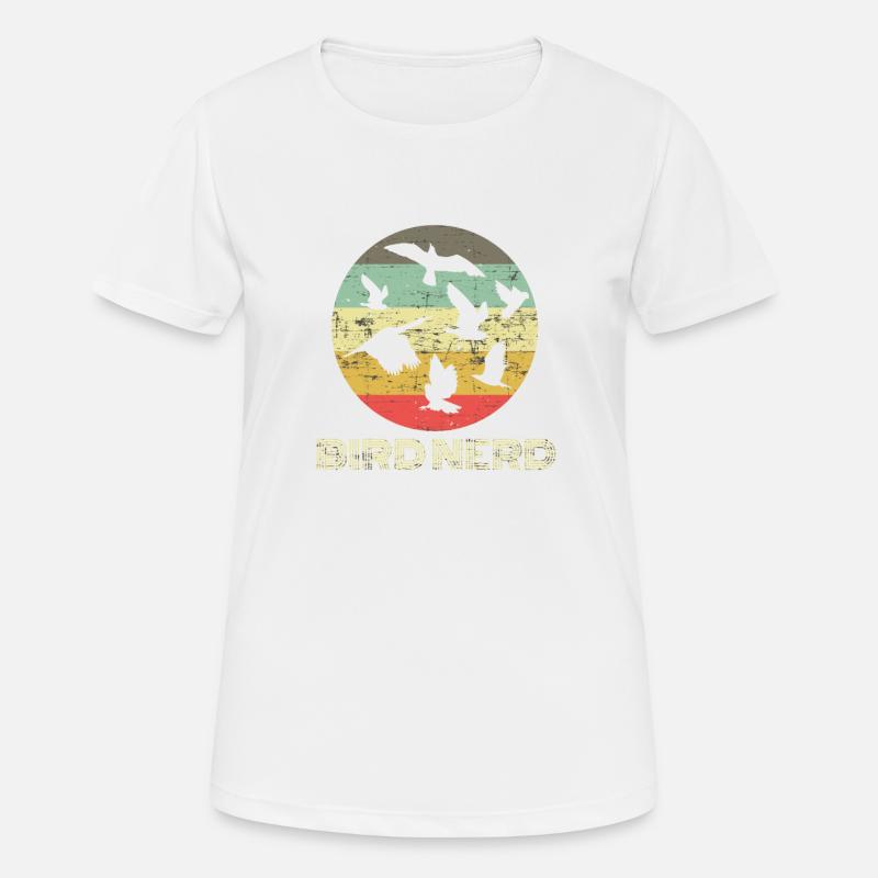 Bird nerd bird bird watcher ornithologist - Women's Breathable T-Shirt - white