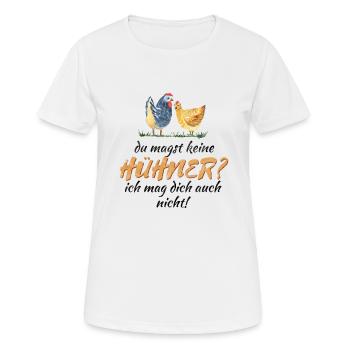 Humorvoller Huhn Spruch für Hühnerhalter Geschenk - Frauen T-Shirt atmungsaktiv - Weiß - Vorne - AI Model Female 172 dark (172cm)
