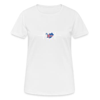 Island Herzschlag EKG Heartbeat Vintage Retro - Frauen T-Shirt atmungsaktiv - Weiß - Vorne - AI Model Female 172 dark (172cm)