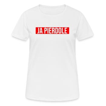 Ja Pierdole Polska Polen Polnisches Schimpfwort - Frauen T-Shirt atmungsaktiv - Weiß - Vorne - AI Model Female 172 dark (172cm)