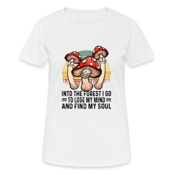 Champignons magiques Médicaments psychédéliques Hallucinogène - T-shirt respirant Femme - blanc - Devant - AI Model Female 172 dark (172cm)