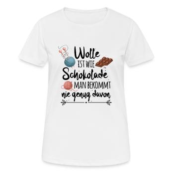 Netter Wolle Spruch für Näherinnen Geschenk - Frauen T-Shirt atmungsaktiv - Weiß - Vorne - AI Model Female 172 dark (172cm)