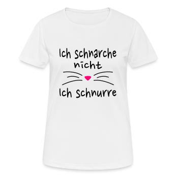 Ich Schnarche nicht Ich Schnurre Katze Geschenk - Frauen T-Shirt atmungsaktiv - Weiß - Vorne - AI Model Female 172 dark (172cm)