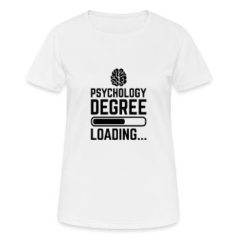 Chargement du diplôme en psychologie - T-shirt respirant Femme - blanc - Devant - AI Model Female 172 dark (172cm)