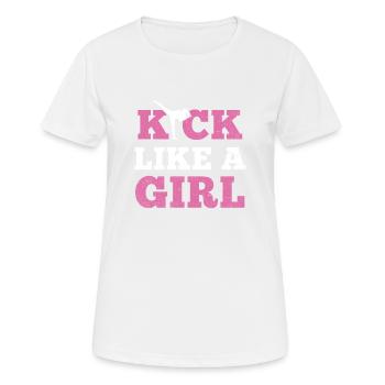 Cadeau d'entraîneur de kickboxing Kickboxer - T-shirt respirant Femme - blanc - Devant - AI Model Female 172 dark (172cm)