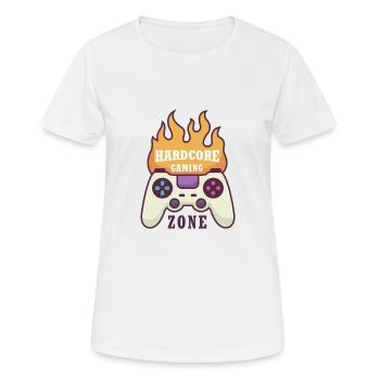 Gamepad on Fire - Women's Breathable T-Shirt - white - Front - AI Model Female 172 dark (172cm)