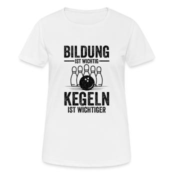 Kegeln Kegelbahn Kegelverein Geschenk - Frauen T-Shirt atmungsaktiv - Weiß - Vorne - AI Model Female 172 dark (172cm)