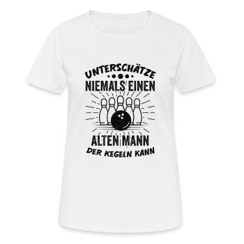Kegeln Bier Kegelverein Kegelbahn Lustige Sprüche - Frauen T-Shirt atmungsaktiv - Weiß - Vorne - AI Model Female 172 dark (172cm)