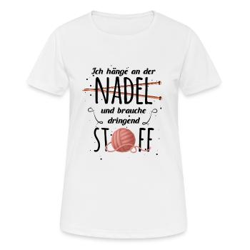Witziger Strickwolle Spruch für Omas Geschenk - Frauen T-Shirt atmungsaktiv - Weiß - Vorne - AI Model Female 172 dark (172cm)