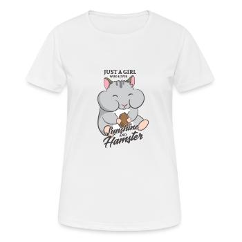Soleil et hamsters Hamster mignon - T-shirt respirant Femme - blanc - Devant - AI Model Female 172 dark (172cm)