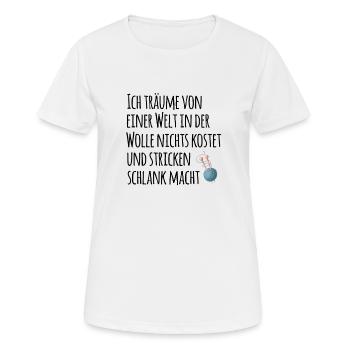 Schöner Wolle Spruch für Mütter Geschenk - Frauen T-Shirt atmungsaktiv - Weiß - Vorne - AI Model Female 172 dark (172cm)