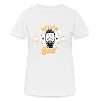 Geiler Typ Mit Bart Barbier Vollbart - Geschenk - Frauen T-Shirt atmungsaktiv - Weiß - Vorne - AI Model Female 172 dark (172cm)