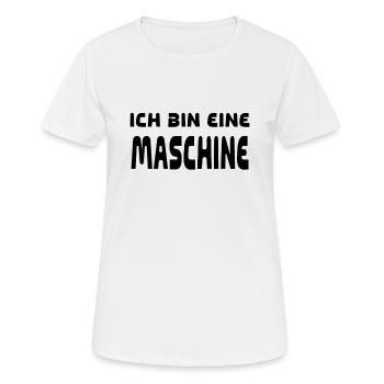Maschine - Frauen T-Shirt atmungsaktiv - Weiß - Vorne - AI Model Female 172 dark (172cm)