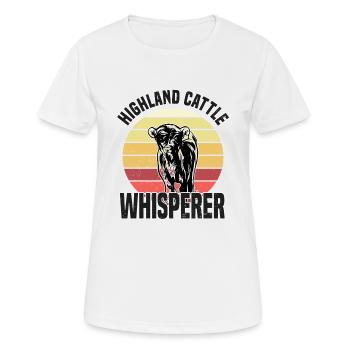 Highland Cattle Whisperer Cows Cow Farmer Farmer - Women's Breathable T-Shirt - white - Front - AI Model Female 172 dark (172cm)