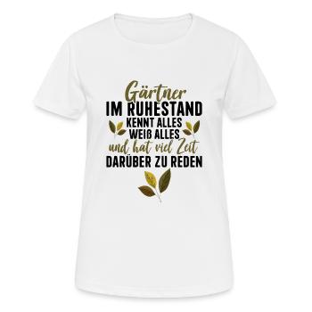Gärtner im Ruhestand - Frauen T-Shirt atmungsaktiv - Weiß - Vorne - AI Model Female 172 dark (172cm)