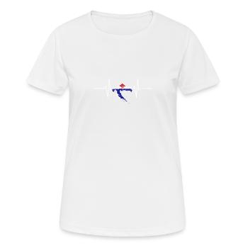 Kroatien Herzschlag EKG Heartbeat Vintage Retro - Frauen T-Shirt atmungsaktiv - Weiß - Vorne - AI Model Female 172 dark (172cm)