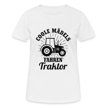 Traktor Mädels Bauer Großvater Landwirtschaft Gesc - Frauen T-Shirt atmungsaktiv - Weiß - Vorne - AI Model Female 172 dark (172cm)