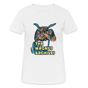 The Magnus Archives Eulen Design - Frauen T-Shirt atmungsaktiv - Weiß - Vorne - AI Model Female 172 dark (172cm)