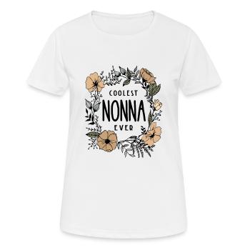 Coolest Nonna Ever | Grandmother Gift - Women's Breathable T-Shirt - white - Front - AI Model Female 172 dark (172cm)