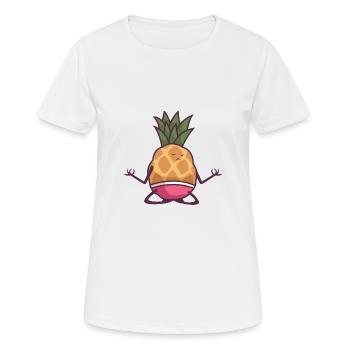 Méditation - T-shirt respirant Femme - blanc - Devant - AI Model Female 172 dark (172cm)