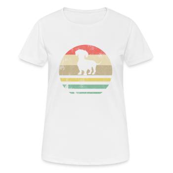 Cadeau rétro de teckel de teckel de teckel de teckel - T-shirt respirant Femme - blanc - Devant - AI Model Female 172 dark (172cm)