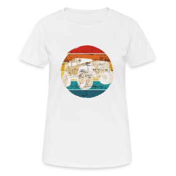 Off road suv 4x4 car retro vintage - Women's Breathable T-Shirt - white - Front - AI Model Female 172 dark (172cm)
