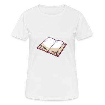 Open Book - Women's Breathable T-Shirt - white - Front - AI Model Female 172 dark (172cm)