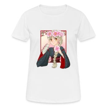 Esthétique Japonaise Anime Girl I Otaku I Manga Kawa - T-shirt respirant Femme - blanc - Devant - AI Model Female 172 dark (172cm)