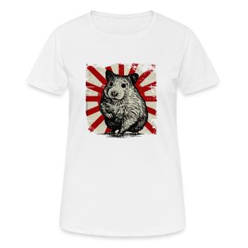 Retro vintage hamster golden hamster rodent - Women's Breathable T-Shirt - white - Front - AI Model Female 172 dark (172cm)