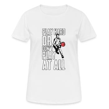 Basketball Streetball Dunking Coach Korb - Frauen T-Shirt atmungsaktiv - Weiß - Vorne - AI Model Female 172 dark (172cm)