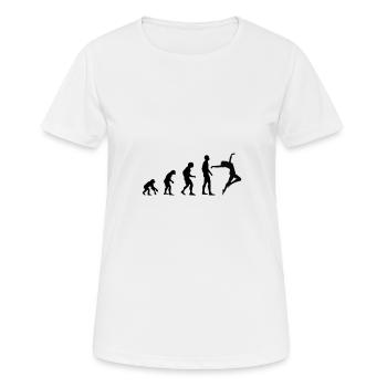 Evolution dancing dancer hobby sport - Women's Breathable T-Shirt - white - Front - AI Model Female 172 dark (172cm)