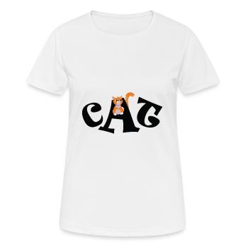 Cat cat cat lover pet kitty cats - Women's Breathable T-Shirt - white - Front - AI Model Female 172 dark (172cm)