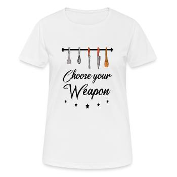Cuisine - Cuisinier - Cuisine - Chef - T-shirt respirant Femme - blanc - Devant - AI Model Female 172 dark (172cm)