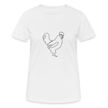Nettes Hühner Outfit für Landwirte Geschenk - Frauen T-Shirt atmungsaktiv - Weiß - Vorne - AI Model Female 172 dark (172cm)