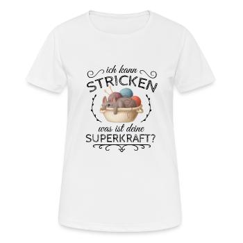 Super Strickmuster Spruch für Näherinnen Geschenk - Frauen T-Shirt atmungsaktiv - Weiß - Vorne - AI Model Female 172 dark (172cm)
