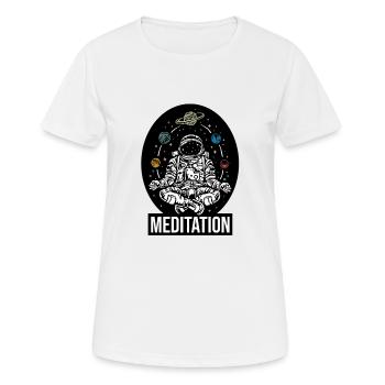 Astronaute Univers Espace Cosmos Voie Lactée - T-shirt respirant Femme - blanc - Devant - AI Model Female 172 dark (172cm)