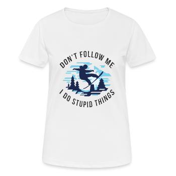 Snowboard - T-shirt respirant Femme - blanc - Devant - AI Model Female 172 dark (172cm)