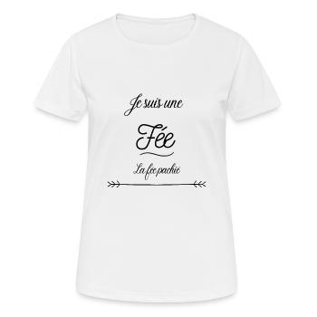 Je suis une fée la féé pachié - T-shirt respirant Femme - blanc - Devant - AI Model Female 172 dark (172cm)