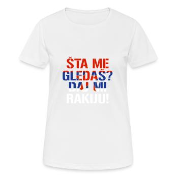Balkan Jugo Rakija Spruch Geschenk - Frauen T-Shirt atmungsaktiv - Weiß - Vorne - AI Model Female 172 dark (172cm)