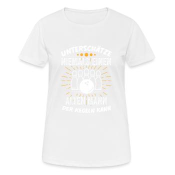 Kegeln Bier Kegelverein Kegelbahn Lustige Sprüche - Frauen T-Shirt atmungsaktiv - Weiß - Vorne - AI Model Female 172 dark (172cm)