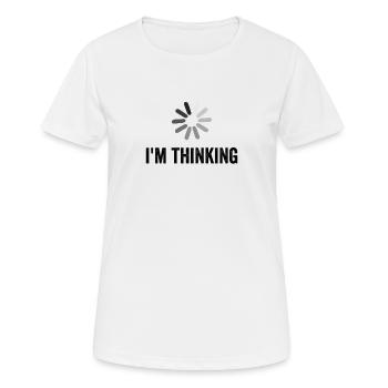 Funny Programmer Developer Code Humor Quote - Women's Breathable T-Shirt - white - Front - AI Model Female 172 dark (172cm)