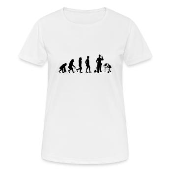 Evolution bétonnière Bétonnages Maçons - T-shirt respirant Femme - blanc - Devant - AI Model Female 172 dark (172cm)