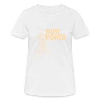 Mehr Leistung Hardware Ingenieur Design - Frauen T-Shirt atmungsaktiv - Weiß - Vorne - AI Model Female 172 dark (172cm)